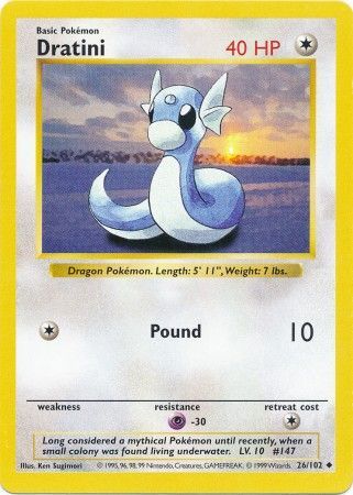 Dratini (26/102) [Base Set Shadowless Unlimited] | The Time Vault CA