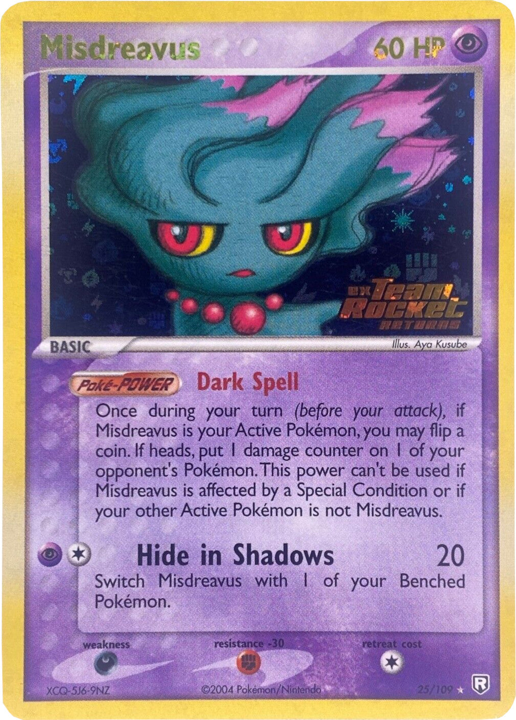 Misdreavus (25/109) (Stamped) [EX: Team Rocket Returns] | The Time Vault CA