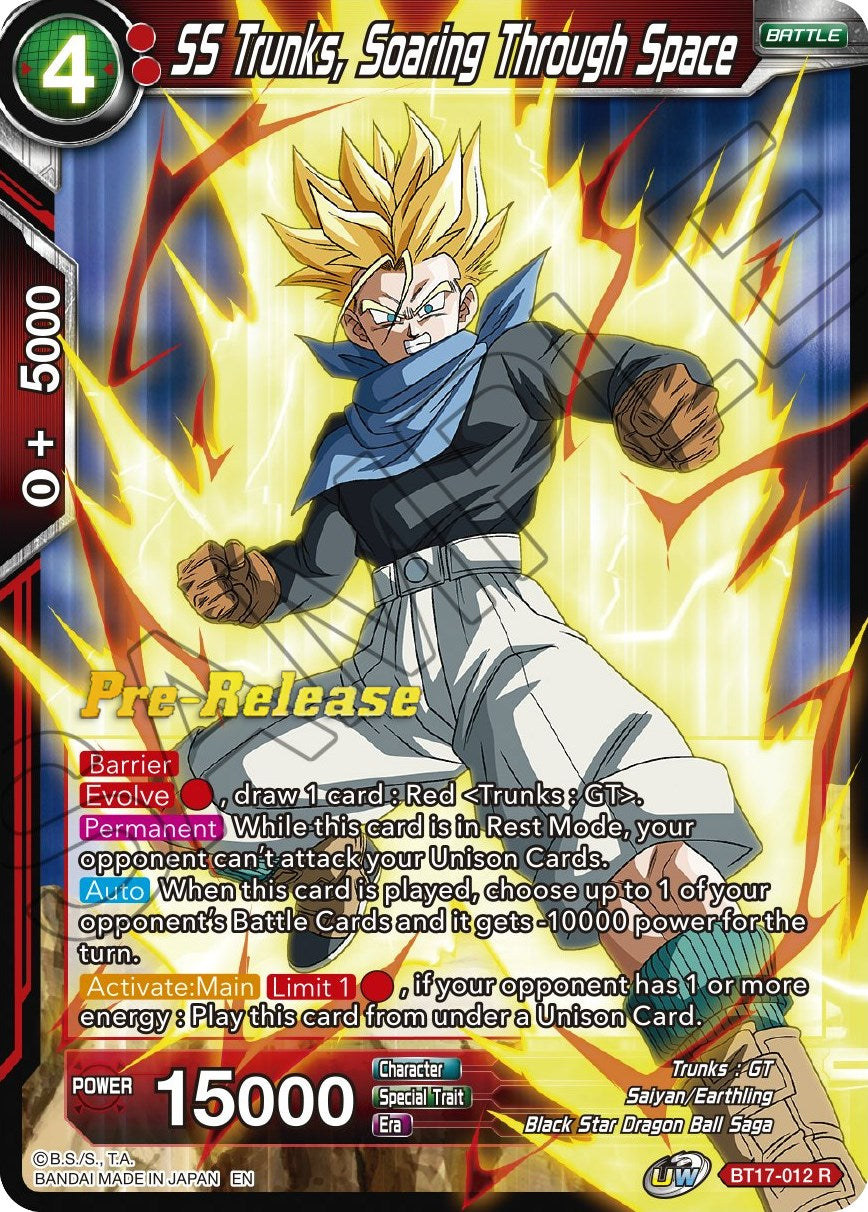 SS Trunks, Soaring Through Space (BT17-012) [Ultimate Squad Prerelease Promos] | The Time Vault CA