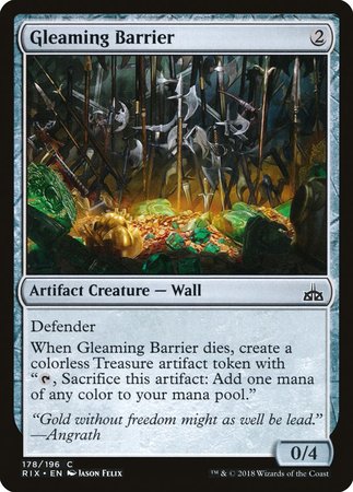 Gleaming Barrier [Rivals of Ixalan] | The Time Vault CA