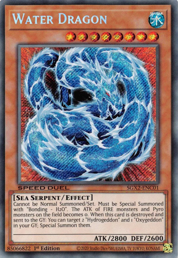 Water Dragon [SGX2-ENC01] Secret Rare | The Time Vault CA