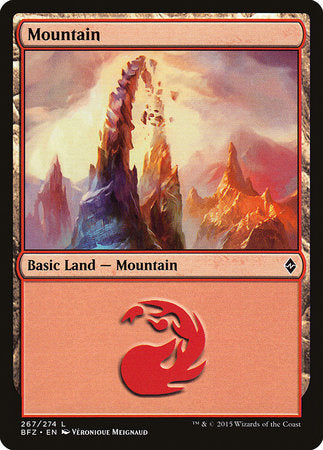 Mountain (267) [Battle for Zendikar] | The Time Vault CA