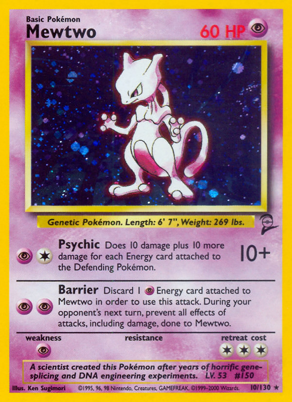 Mewtwo (10/130) [Base Set 2] | The Time Vault CA