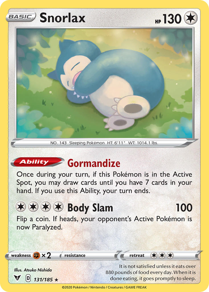 Snorlax (131/185) [Sword & Shield: Vivid Voltage] | The Time Vault CA