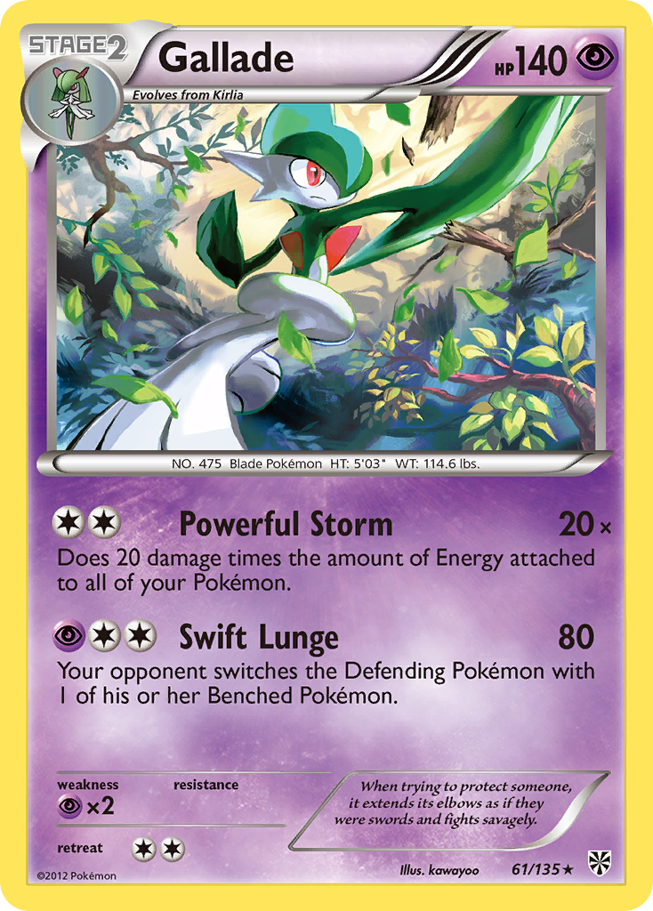 Gallade (61/135) [Black & White: Plasma Storm] | The Time Vault CA