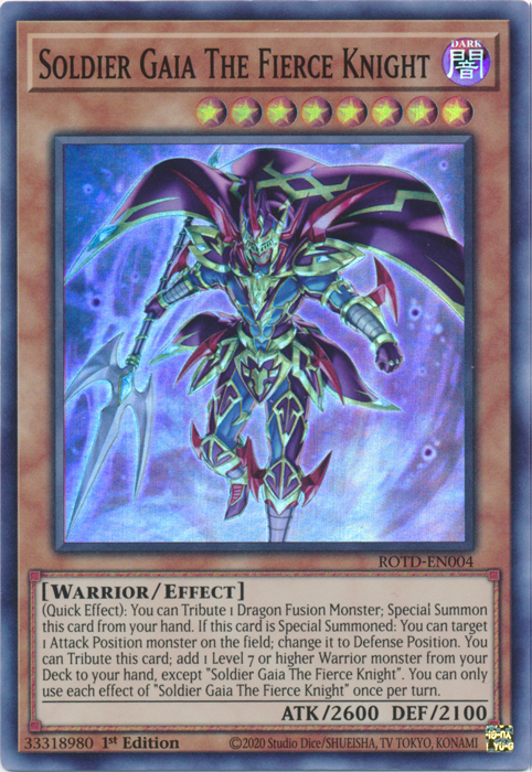 Soldier Gaia The Fierce Knight [ROTD-EN004] Super Rare | The Time Vault CA