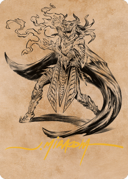 Livaan, Cultist of Tiamat Art Card (Gold-Stamped Signature) [Commander Legends: Battle for Baldur's Gate Art Series] | The Time Vault CA