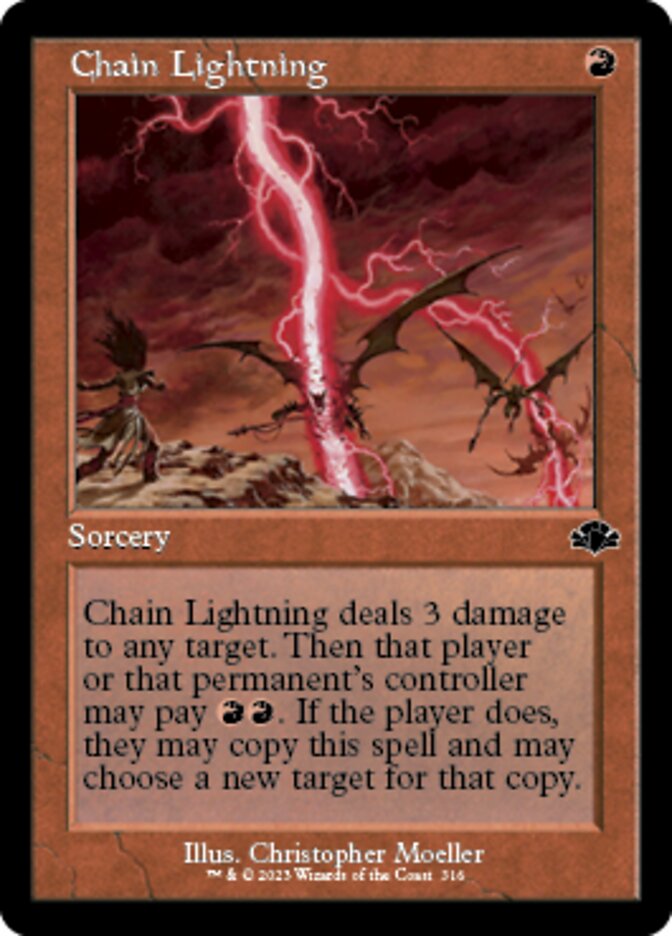 Chain Lightning (Retro) [Dominaria Remastered] | The Time Vault CA