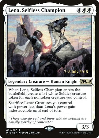 Lena, Selfless Champion [Core Set 2019 Promos] | The Time Vault CA