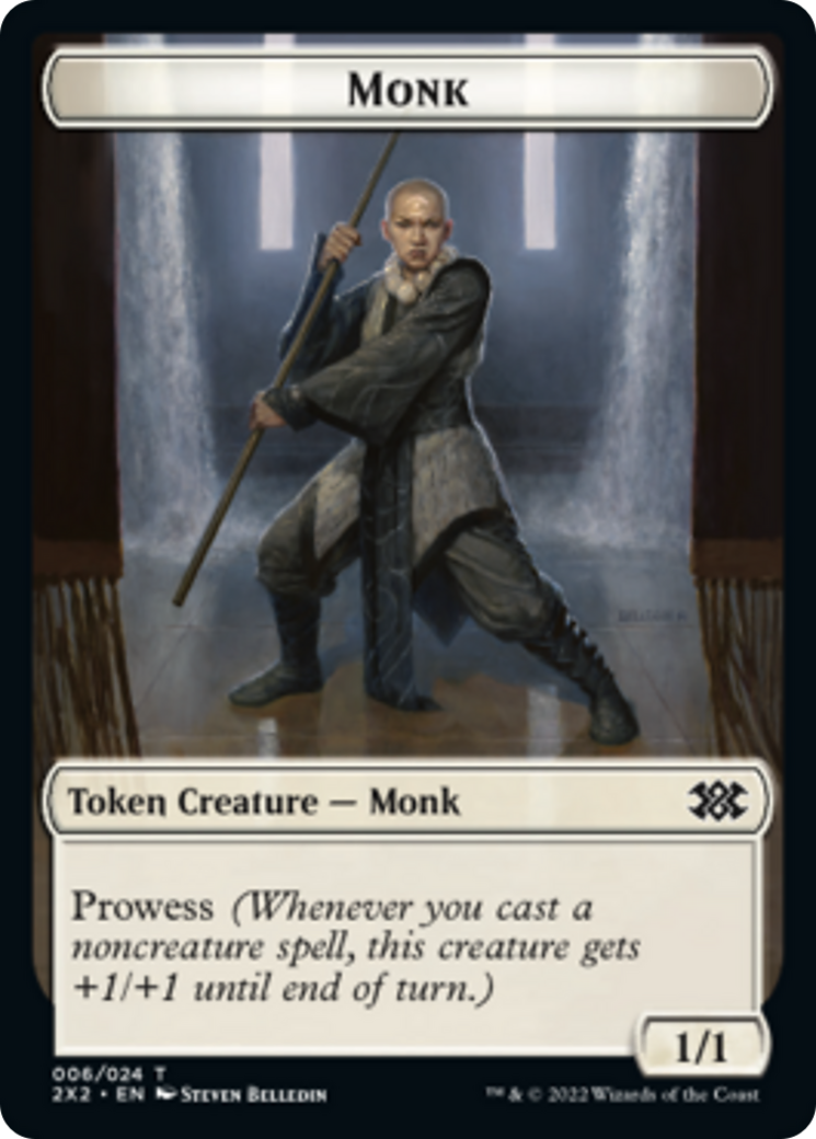 Faerie Rogue // Monk Double-sided Token [Double Masters 2022 Tokens] | The Time Vault CA