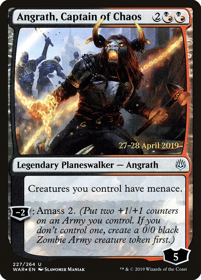 Angrath, Captain of Chaos  [War of the Spark Prerelease Promos] | The Time Vault CA