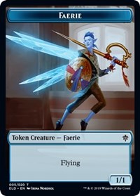 Faerie // Food (17) Double-sided Token [Throne of Eldraine Tokens] | The Time Vault CA