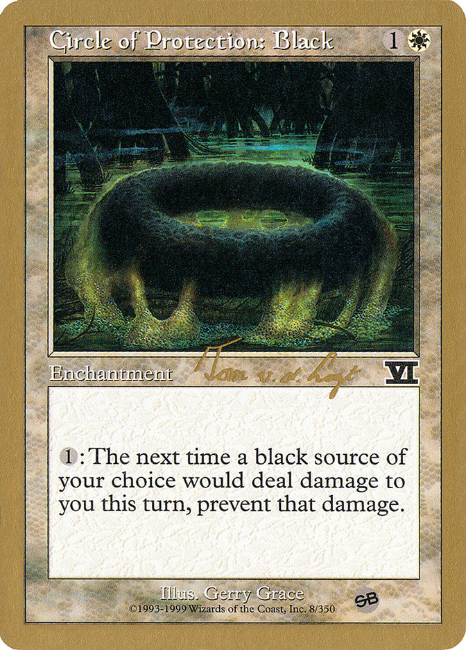 Circle of Protection: Black (Tom van de Logt) (SB) [World Championship Decks 2000] | The Time Vault CA