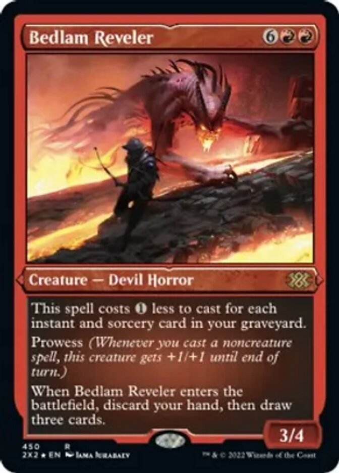 Bedlam Reveler (Foil Etched) [Double Masters 2022] | The Time Vault CA