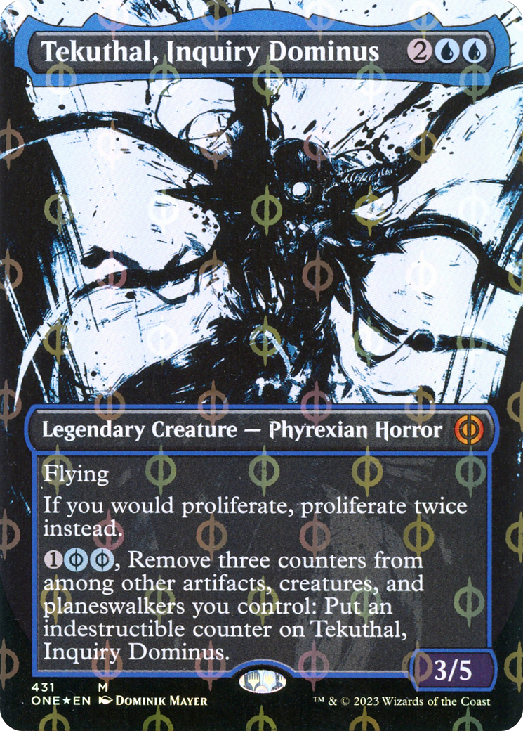 Tekuthal, Inquiry Dominus (Borderless Ichor Step-and-Compleat Foil) [Phyrexia: All Will Be One] | The Time Vault CA