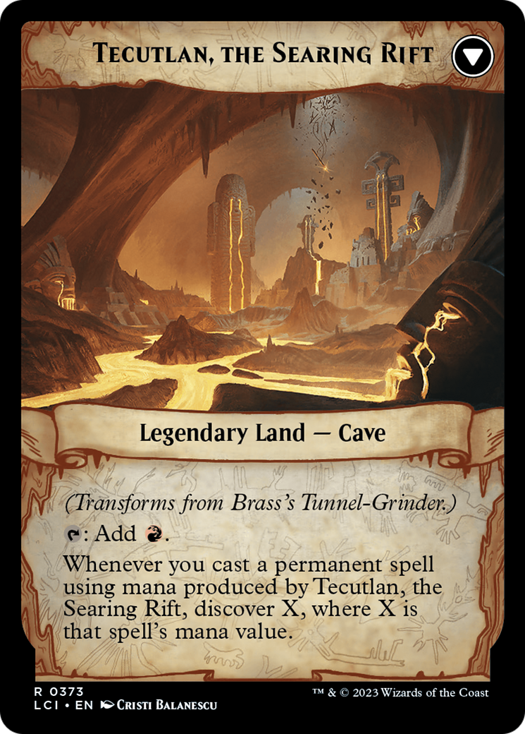 Brass's Tunnel-Grinder // Tecutlan, The Searing Rift (Extended Art) [The Lost Caverns of Ixalan] | The Time Vault CA