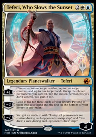 Teferi, Who Slows the Sunset (Promo Pack) [Innistrad: Midnight Hunt Promos] | The Time Vault CA