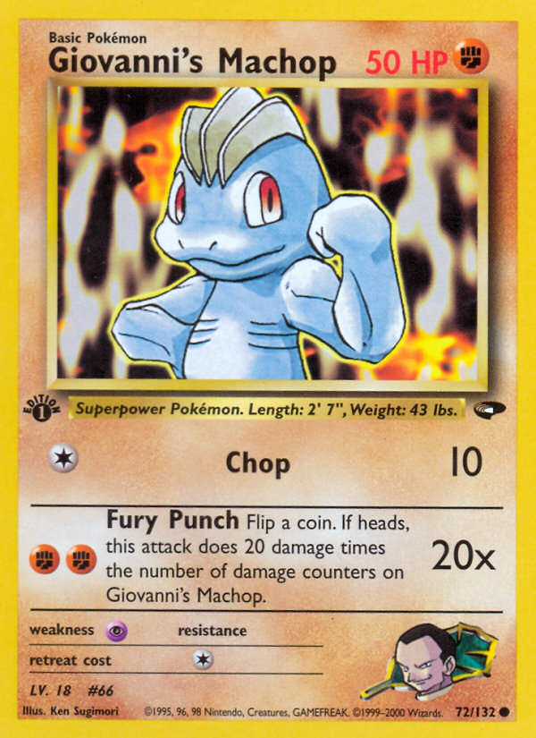 Giovanni's Machop (72/132) [Gym Challenge 1st Edition] | The Time Vault CA