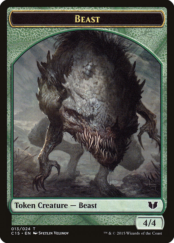 Beast // Snake (017) Double-Sided Token [Commander 2015 Tokens] | The Time Vault CA