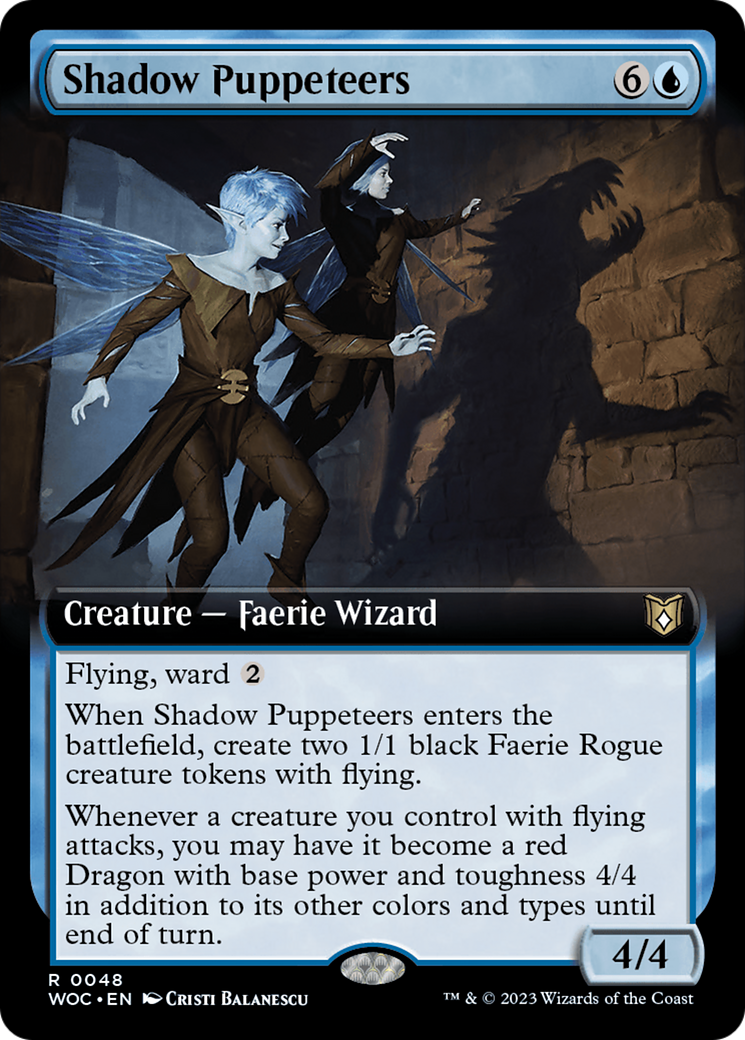 Shadow Puppeteers (Extended Art) [Wilds of Eldraine Commander] | The Time Vault CA