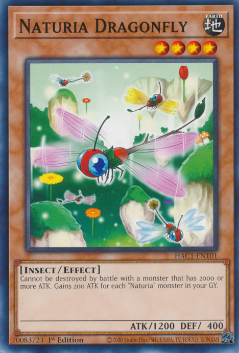 Naturia Dragonfly [HAC1-EN101] Common | The Time Vault CA