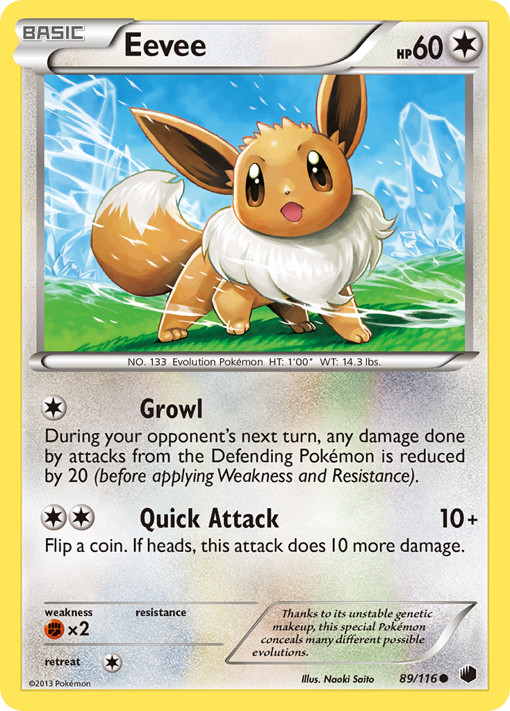 Eevee (89/116) [Black & White: Plasma Freeze] | The Time Vault CA