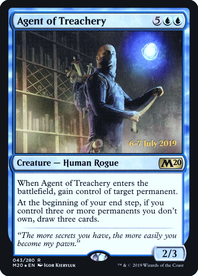 Agent of Treachery  [Core Set 2020 Prerelease Promos] | The Time Vault CA