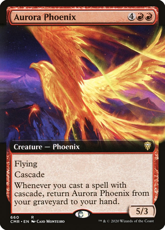 Aurora Phoenix (Extended Art) [Commander Legends] | The Time Vault CA