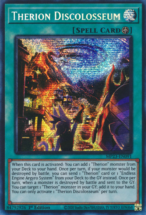 Therion Discolosseum [MP23-EN091] Prismatic Secret Rare | The Time Vault CA