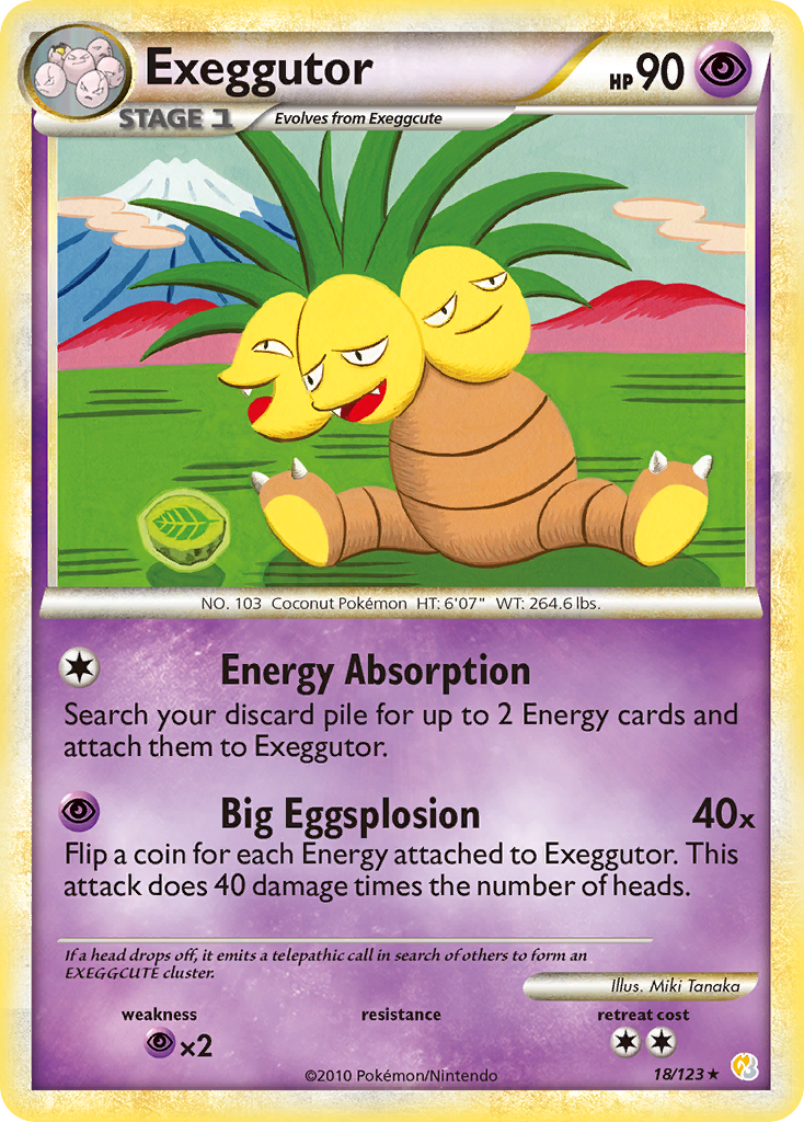 Exeggutor (18/123) [HeartGold & SoulSilver: Base Set] | The Time Vault CA