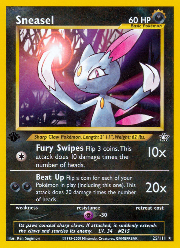 Sneasel (25/111) [Neo Genesis 1st Edition] | The Time Vault CA