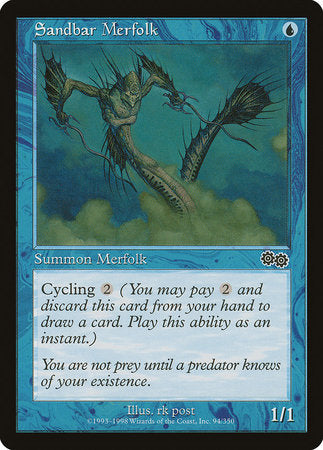 Sandbar Merfolk [Urza's Saga] | The Time Vault CA