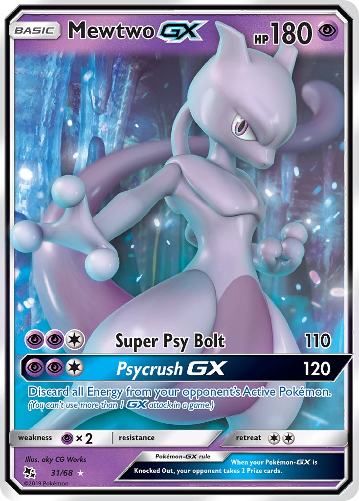 Mewtwo GX (31/68) [Sun & Moon: Hidden Fates] | The Time Vault CA