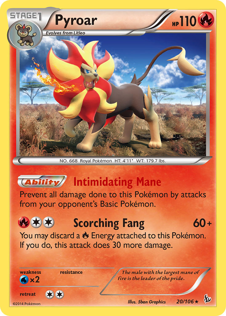 Pyroar (20/106) [XY: Flashfire] | The Time Vault CA