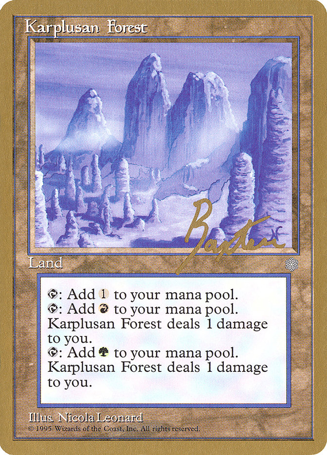 Karplusan Forest (George Baxter) [Pro Tour Collector Set] | The Time Vault CA