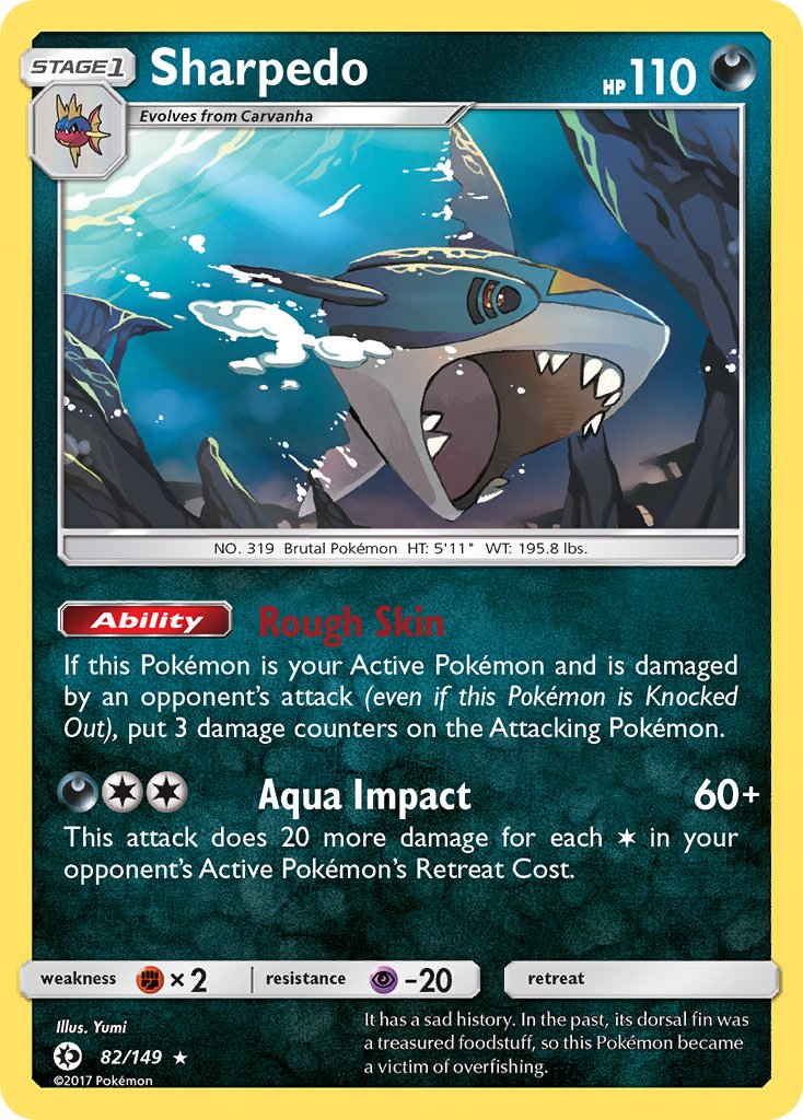 Sharpedo (82/149) (Cosmos Holo) (Blister Exclusive) [Sun & Moon: Base Set] | The Time Vault CA