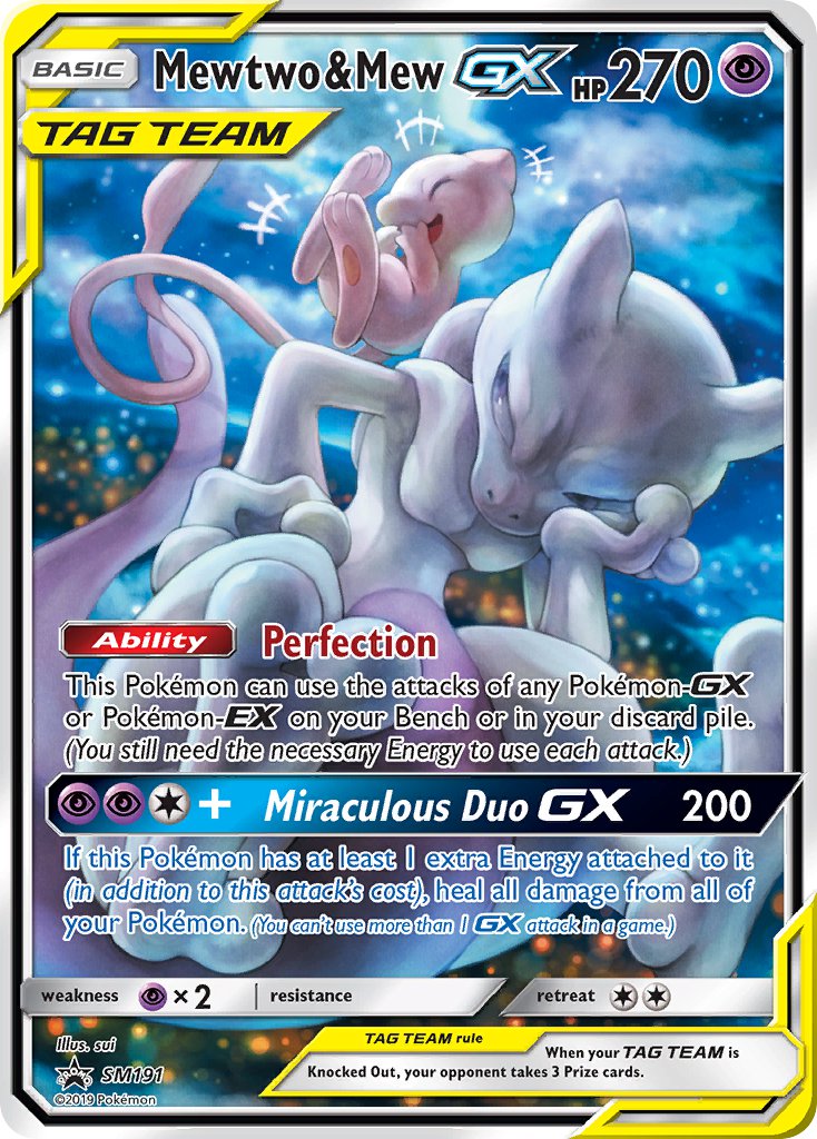 Mewtwo & Mew GX (SM191) [Sun & Moon: Black Star Promos] | The Time Vault CA