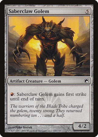 Saberclaw Golem [Scars of Mirrodin] | The Time Vault CA