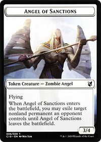 Angel of Sanctions // Horror Double-sided Token [Commander 2019 Tokens] | The Time Vault CA