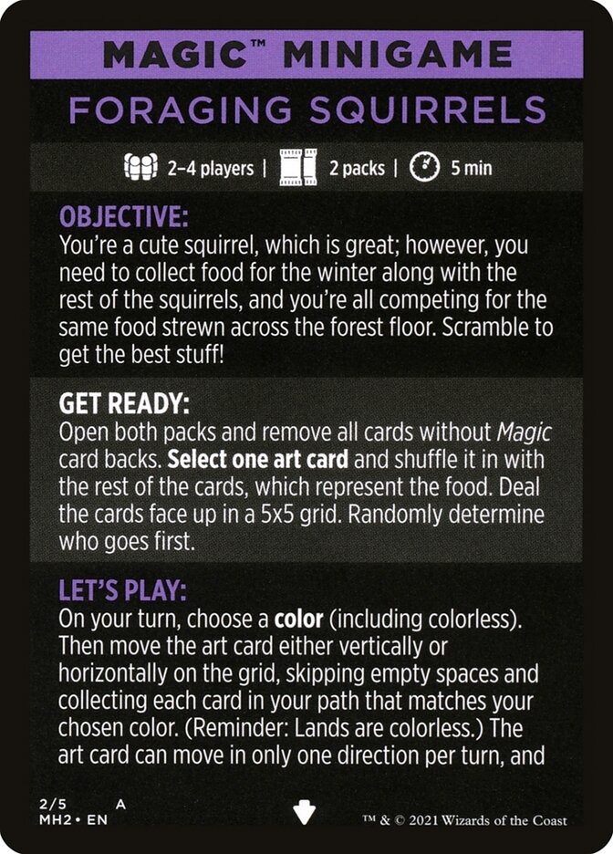 Foraging Squirrels (Magic Minigame) [Modern Horizons 2 Minigame] | The Time Vault CA