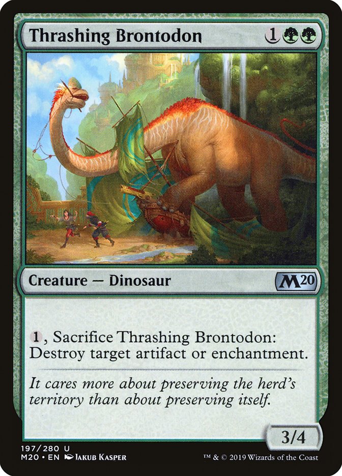 Thrashing Brontodon [Core Set 2020] | The Time Vault CA