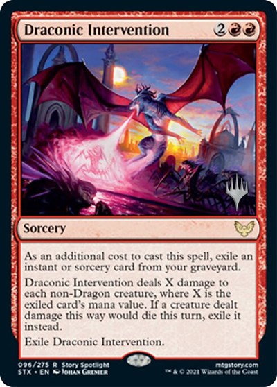 Draconic Intervention (Promo Pack) [Strixhaven: School of Mages Promos] | The Time Vault CA