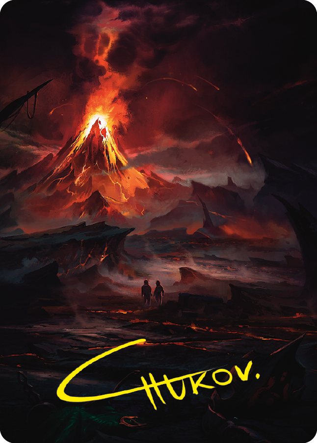 Valley of Gorgoroth Art Card (Gold-Stamped Signature) [The Lord of the Rings: Tales of Middle-earth Art Series] | The Time Vault CA