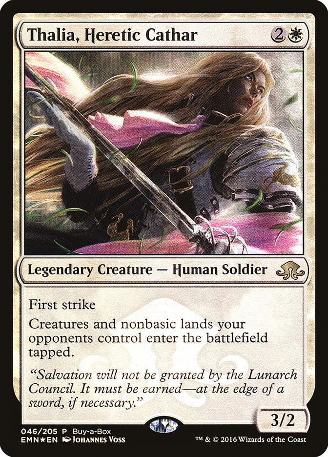 Thalia, Heretic Cathar (Buy-A-Box) [Eldritch Moon Promos] | The Time Vault CA