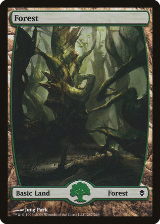 Forest (247) - Full Art [Zendikar] | The Time Vault CA