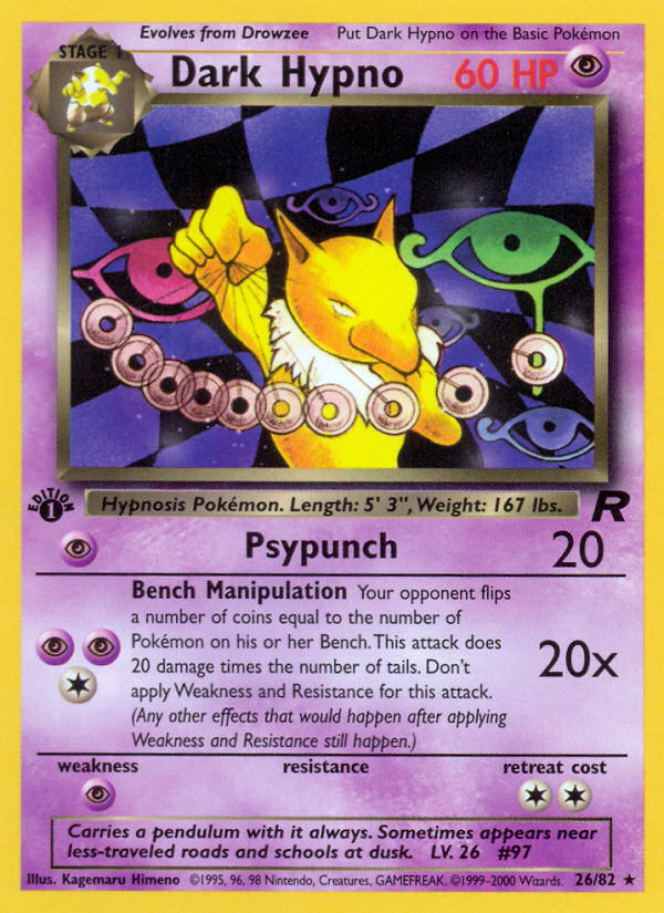 Dark Hypno (26/82) [Team Rocket 1st Edition] | The Time Vault CA