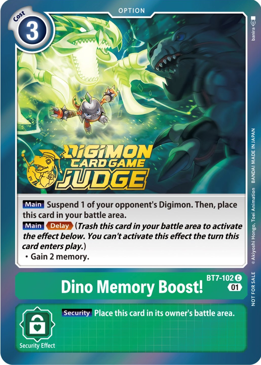 Dino Memory Boost! [BT7-102] (Judge Pack 3) [Next Adventure Promos] | The Time Vault CA