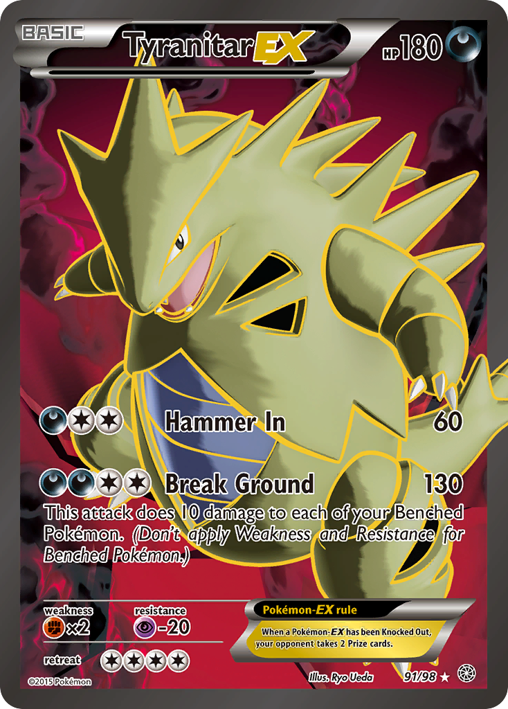 Tyranitar EX (91/98) [XY: Ancient Origins] | The Time Vault CA