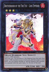 Brotherhood of the Fire Fist - Lion Emperor [CBLZ-EN099] Super Rare | The Time Vault CA