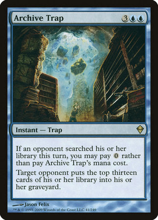 Archive Trap [Zendikar] | The Time Vault CA